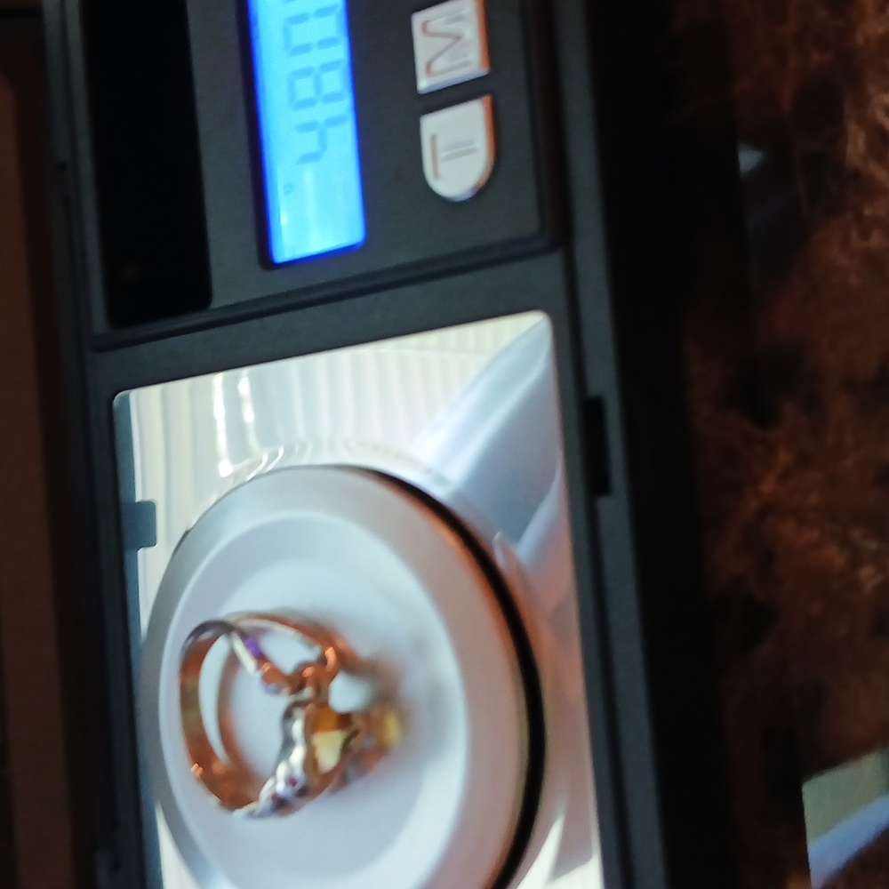 Heart-Shaped 925 Silver Size 7 Citrine Ring - Picture 6 of 7